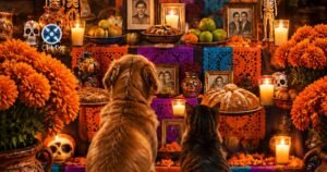 El cempasúchil, las veladoras y hasta el pan de muerto pueden representar riesgos para nuestras mascotas.